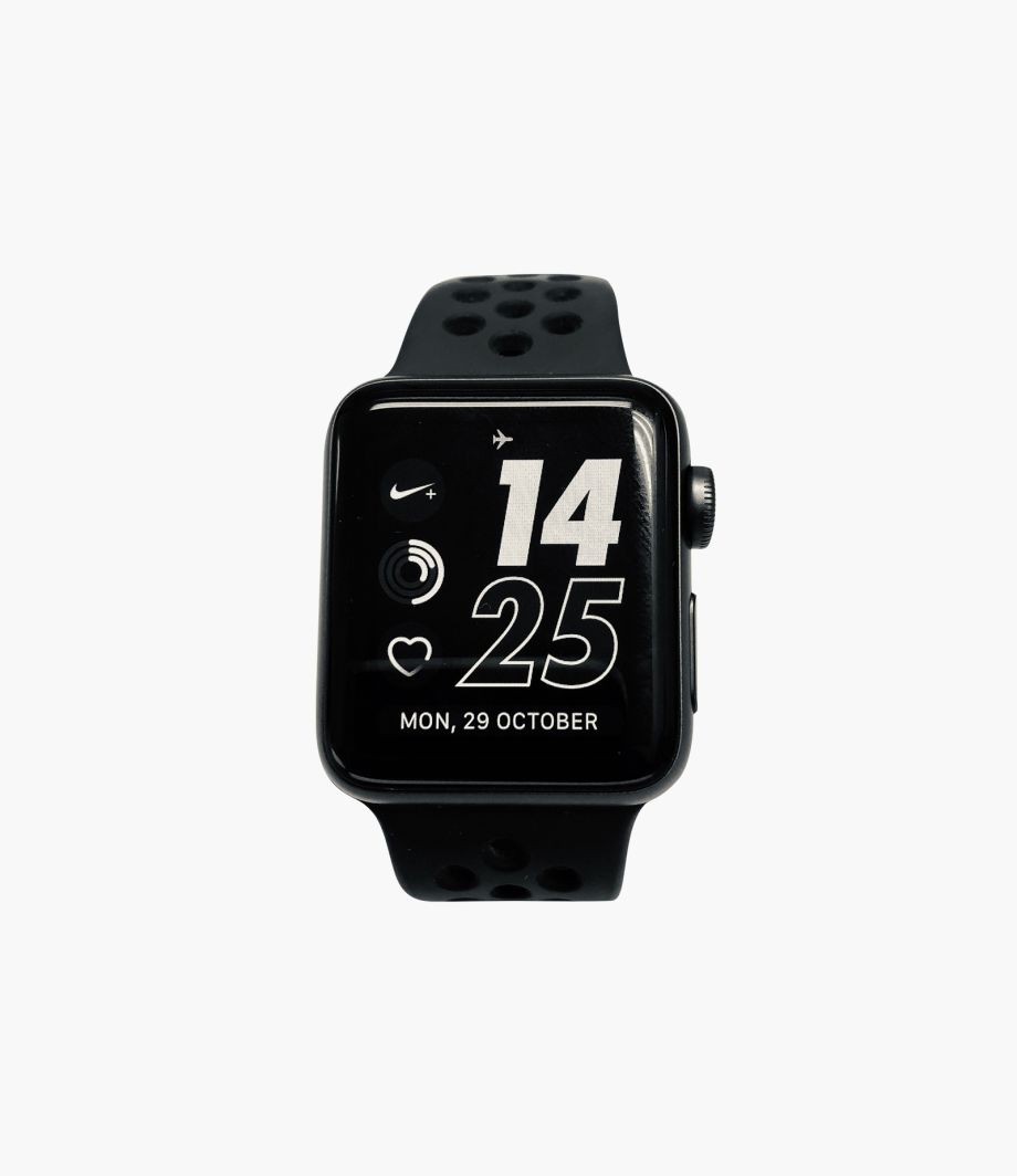 apple watch series 4 space gray aluminum case with black sport band 44mm
